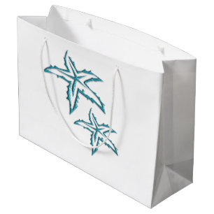 Aquamarine Starfish Große Geschenktüte