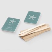 Aquamarine Starfish Hochzeitshandfans Fächer (Non-assembled)