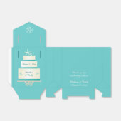 Aquamarine Starfish Hochzeitstorte Geschenkschachtel (Ungefaltet)