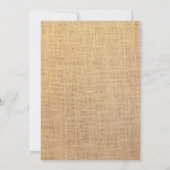 Aquamarine Starfish Lace & Burlap Hochzeit Einladung (Rückseite)