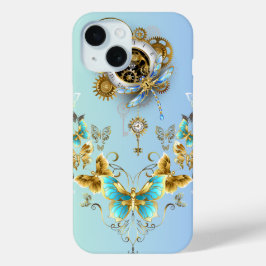 Aquamarine Steampunkgrafik, mechanische Stabilität Case-Mate iPhone Hülle