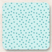 Aquamarine Sterne Getränkeuntersetzer (Vorderseite)
