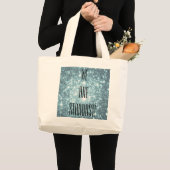 Aquamarine Sterne Jumbo Stoffbeutel (Vorderseite (Produkt))