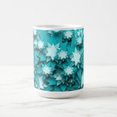Aquamarine Sterne Mit Monogramm Kaffeetasse (Mittel)