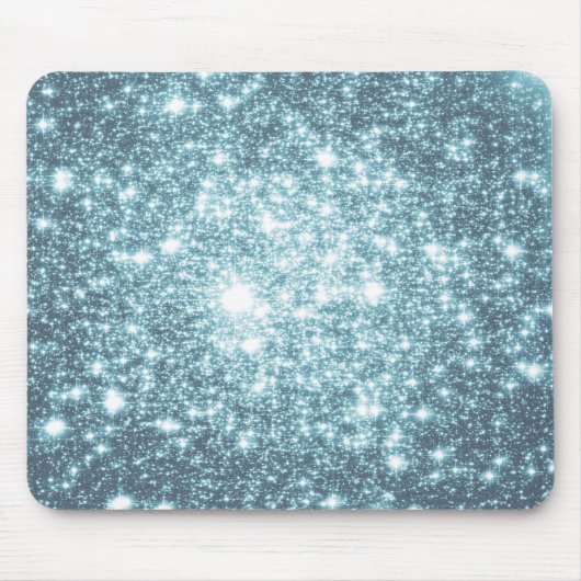 Aquamarine Sterne Mousepad (Vorne)