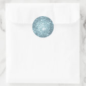 Aquamarine Sterne Runder Aufkleber (Tasche)