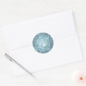 Aquamarine Sterne Runder Aufkleber (Umschlag)