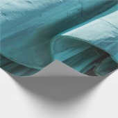 Aquamarine Stoffbedeckung Geschenkpapier (Ecke)