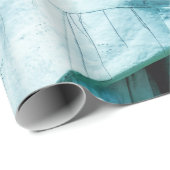Aquamarine Stoffbedeckung Geschenkpapier (Rolleneckpunkt)