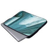 Aquamarine Stoffbedeckung Laptopschutzhülle (Vorne Knopf)