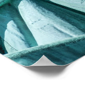 Aquamarine Stoffbedeckung Poster (Ecke)