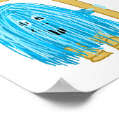 Aquamarine Stoppluftverschmutzung Poster (Ecke)