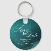 Aquamarine Strahlung: Circle Save the Date Schlüss Schlüsselanhänger (Vorderseite)
