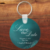 Aquamarine Strahlung: Circle Save the Date Schlüss Schlüsselanhänger (Vorderseite)