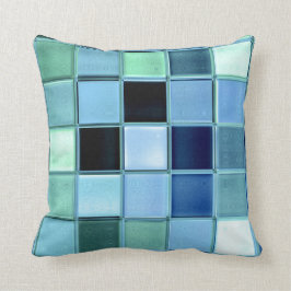 AquaMarine-Strand-Wurfs-Kissen-Mosaik-Kunst Kissen