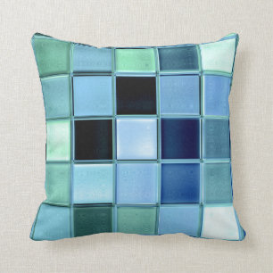 AquaMarine-Strand-Wurfs-Kissen-Mosaik-Kunst Kissen