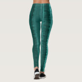 Aquamarine Streifen anpassbar Chic Leggings (Rückseite)