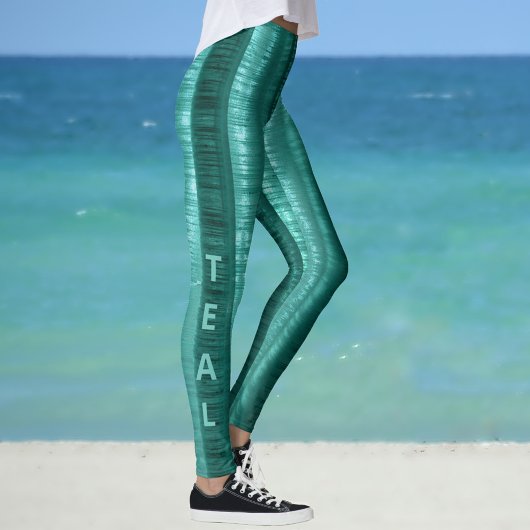 Aquamarine Streifen anpassbar Chic Leggings