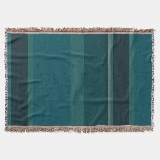 Aquamarine Streifen Decke (Vorderseite)