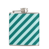 Aquamarine Streifen Flachmann (Vorderseite)