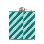 Aquamarine Streifen Flachmann (Rückseite)