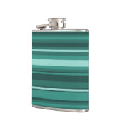 Aquamarine Streifen Flachmann (Links)