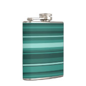 Aquamarine Streifen Flachmann (Rechts)