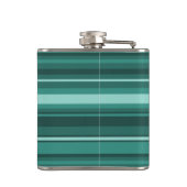 Aquamarine Streifen Flachmann (Rückseite)