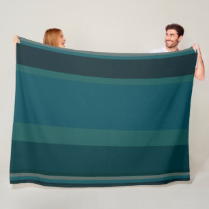 Aquamarine Streifen Fleecedecke