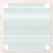 Aquamarine Streifen Glasuntersetzer (Rückseite)