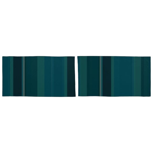 Aquamarine Streifen Kissenbezug (Rückseite-Set)