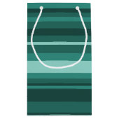 Aquamarine Streifen Kleine Geschenktüte (Rückseite)