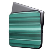 Aquamarine Streifen Laptopschutzhülle (Vorderseite Links)