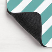 Aquamarine Streifen Mousepad (Ecke)