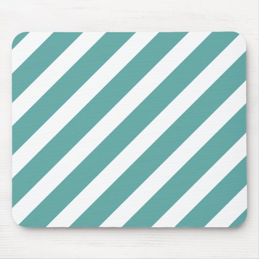 Aquamarine Streifen Mousepad (Vorne)