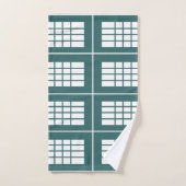 Aquamarine Streifen Muster Elegant Moderne Badhandtuch Set (Handtuch)