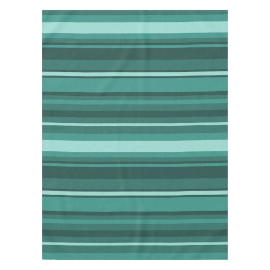 Aquamarine Streifen Tischdecke (Vorderseite)