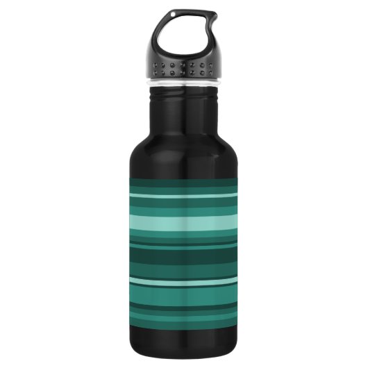 Aquamarine Streifen Trinkflasche (Vorderseite)