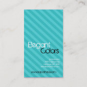 Aquamarine Strip-Make-up Artist Palette Business C Visitenkarte (Rückseite)