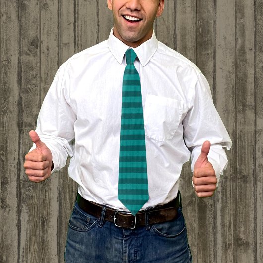 Aquamarine Stripteppiche Neuheit Neck Tie Krawatte