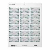 Aquamarine Swirl-Rücksendeadresse Adressaufkleber (Vorne)