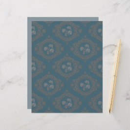 Aquamarine Tapisserie Rokoko Mandala Ogee Damask S