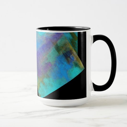 Aquamarine Tasse für das Design Monogramm (Rechts)