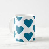 Aquamarine Tasse mit weißem Kaffee (Vorderseite Links)