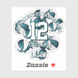 aquamarine Teamfarben Aufkleber