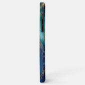 Aquamarine Tiefen: Abstrakter Ozean in Blau und Gr Case-Mate iPhone Hülle (Hinten/Links)