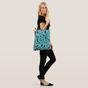 Aquamarine Tierausdruck Abstrakt Tasche