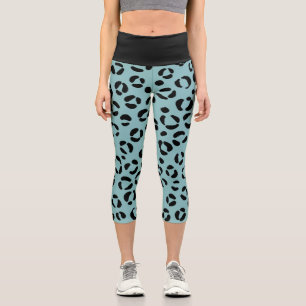 Aquamarine Tierausdrucke Capri Leggings