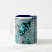 Aquamarine Tin Man Tasse (Vorderseite Links)