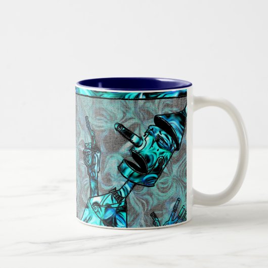 Aquamarine Tin Man Tasse (Rechts)
